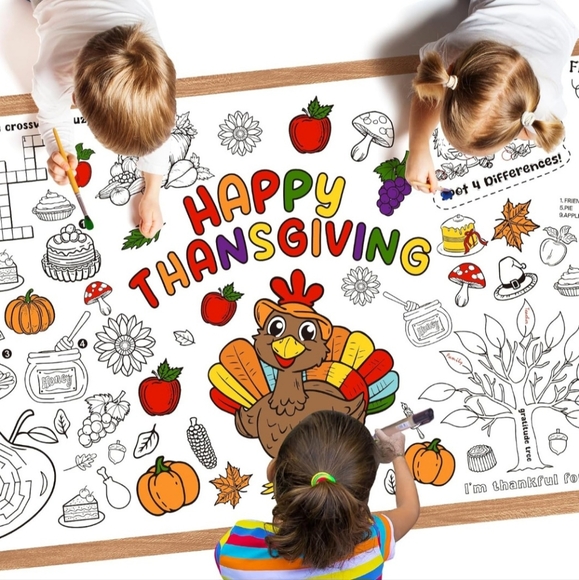 Spritz Other - Spritz Interactive Table Cover For Coloring Thanksgiving Theme!